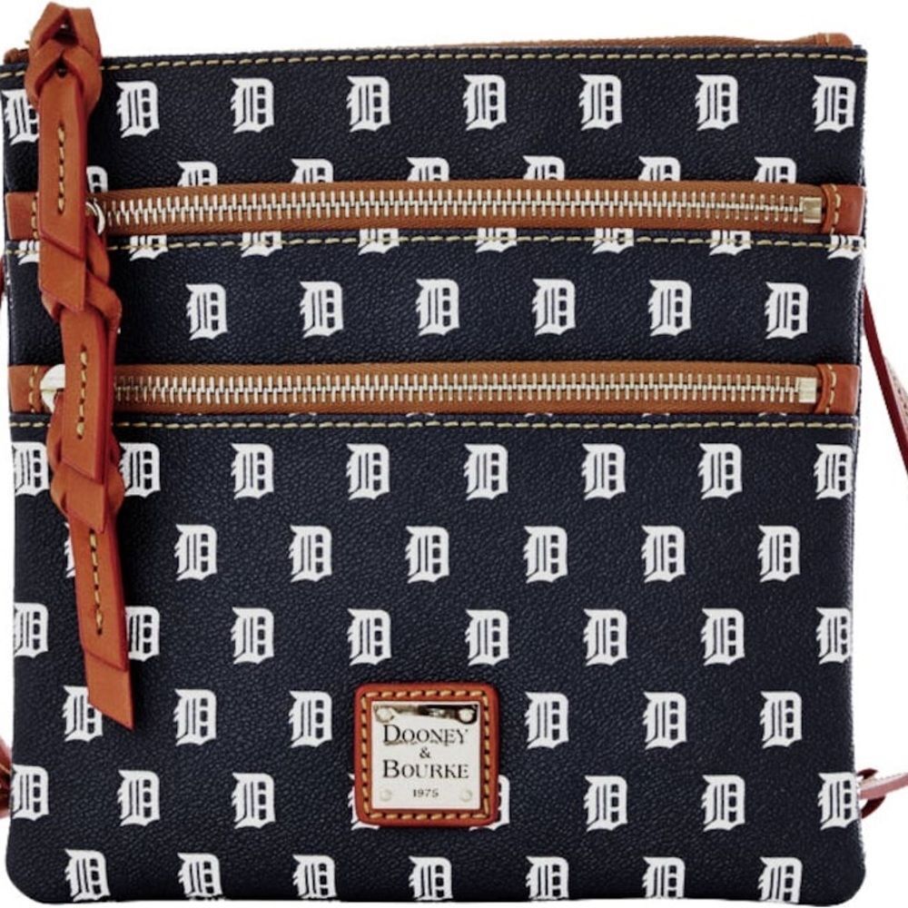 Dooney & Bourke Detroit Tigers North South Triple Zip Crossbody Bag - Picture 6 of 13